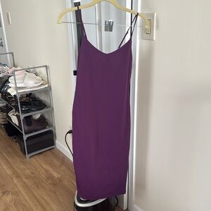 ARITZIA BABATON purple bodycon strap dress in SMALL
